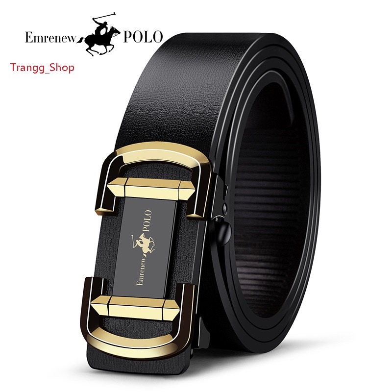 Thắt Lưng Nam Da Bò Cao Cấp Emrenew Polo 2 Lớp Full hộp Đựng Bảo Hành 12 Tháng