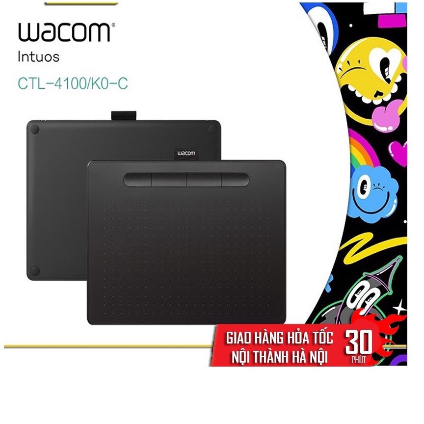 Bảng Vẽ Điện Tử Wacom Intuos CTL-4100/K0-C Kết Nối OTG Với Điện Thoại Android cao cấp + đầu OTG