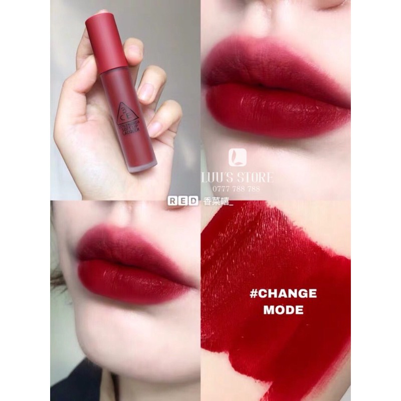 Son 3CE Lacquer #Change Mode - Đỏ Thuần