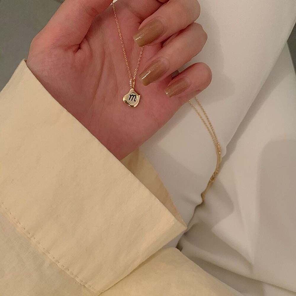 Vòng Cổ Choker Kim Loại Mặt Chữ M Nhiều Màu Sắc Thời Trang Hàn Quốc Thanh Lịch Cho Nữ