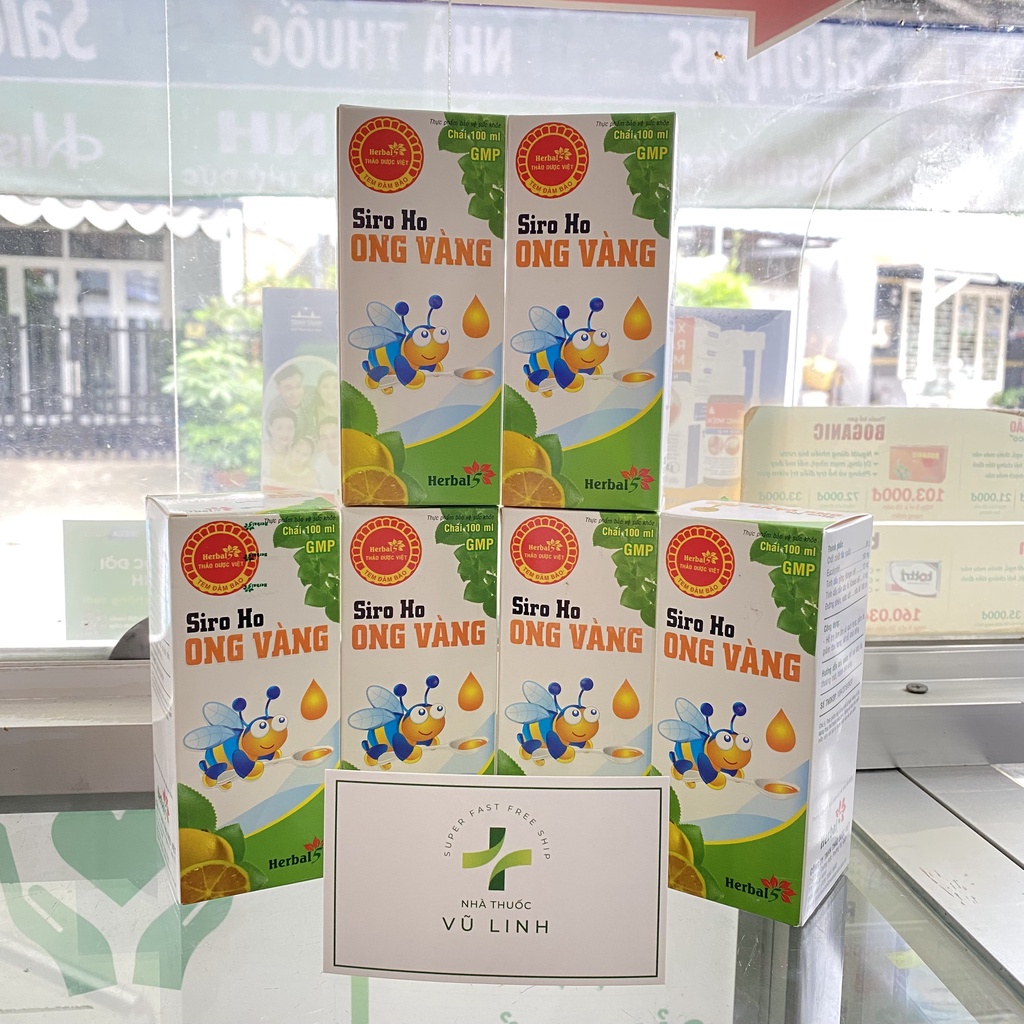 (CHÍNH HÃNG) Siro ho Ong Vàng giảm ho- viêm họng-hết khò khè (Chai 100ml)