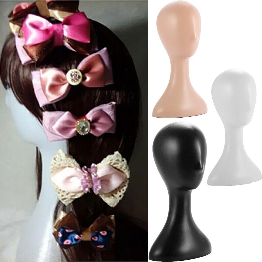 Đầu Ma Nơ Canh Bằng Nhựa Màu Đen Trưng Bày Tóc Giả / Mắt Kính / Nón Cho Nữ