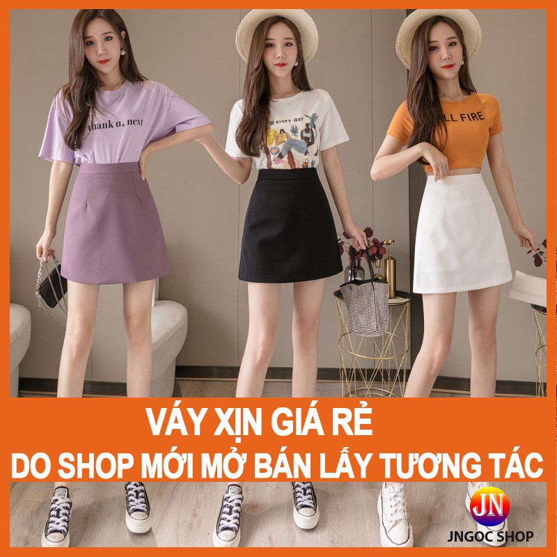 Chân váy chữ A lưng cao, Chân váy ngắn công sở cạp cao đen trắng trẻ trung | BigBuy360 - bigbuy360.vn