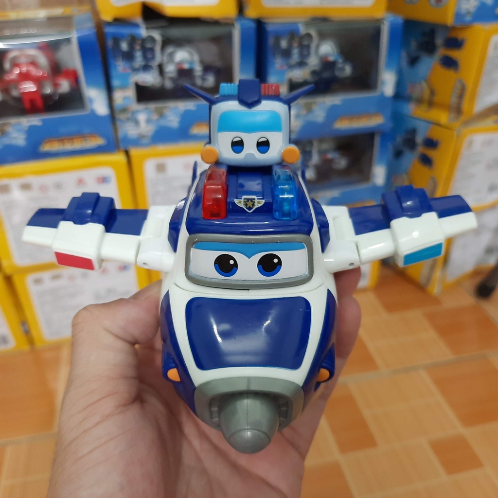 Mô hình cảnh sát Paul siêu cấp cỡ lớn và thú cưng đồ chơi đội bay siêu đẳng super wings