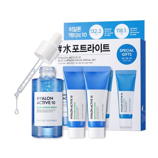 Set tinh chất dưỡng ẩm nature republic hyalon active 10 blue capsule serum special set