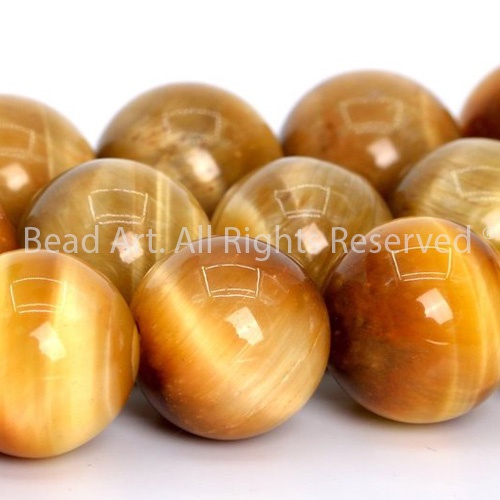 8MM Chatoyant Màu Vàng, Hợp Mệnh Thổ, Kim, Phối Vòng Tay Phong Thuỷ, Chuỗi Hạt S50 - Bead Art