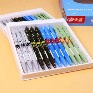 Bộ 4 bút chì kim họa tiết siêu anh hùng hoạt hình đáng yêu/ 1 hộp ngòi 0.5mm/ 0.7mm tiện lợi