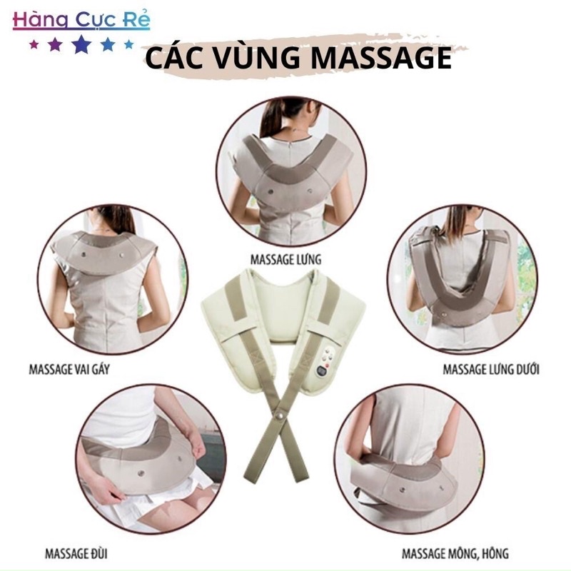 Đai massage cổ vai gáy, đấm lưng Cervical massage shawls