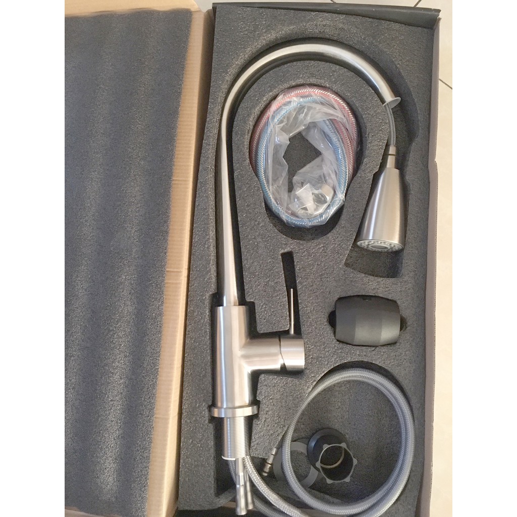 Vòi Rửa Chén Bát Nóng Lạnh VÒI RÚT N4005 INOX 304 THUẬN TIỆN RỬA ĐƯỢC MỌI VỊ TRÍ TRONG CHẬU DÂY KÉO DÀI RỬA ĐƯỢC BÀN BẾP | BigBuy360 - bigbuy360.vn