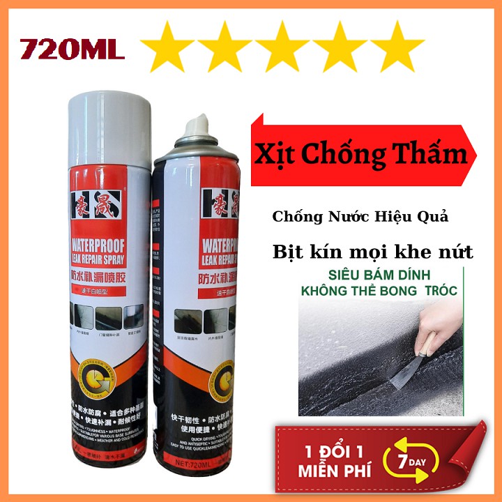 Chai xịt chống thấm nhà cửa, chống thấm tường, hàng xuất Châu âu chất lượng cao dung tích 720ml