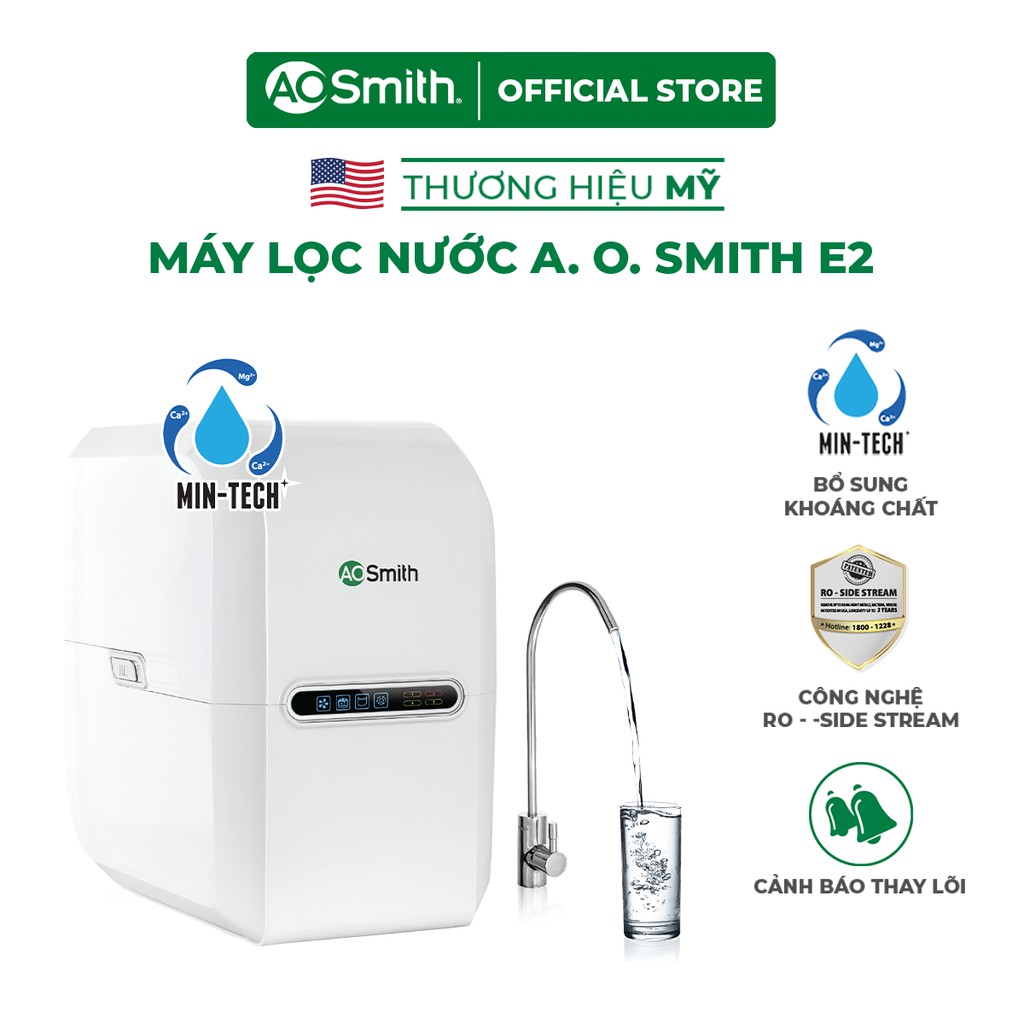 [Mã ELTECHZONE giảm 5% đơn 500K] Máy Lọc Nước A. O. Smith E2