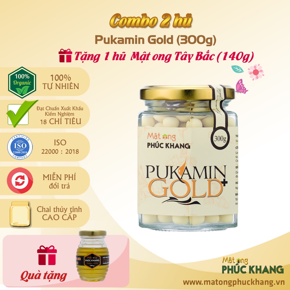Viên Nghệ Mật Ong Sữa Ong Chúa Phúc Khang Combo 2 hũ 300g