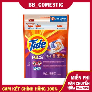 Mẫu mới túi giặt tide pods spring meadow 42 viên