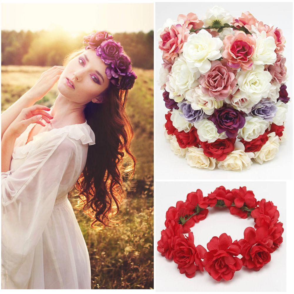 PINEVN Vòng Hoa Đội Đầu Thời Trang Dễ Thương Cho Nữ