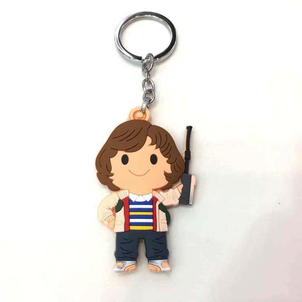 Móc Chìa Khóa Bằng Silicon Hình Chữ Cái Alphabet Và Logo Stranger Things