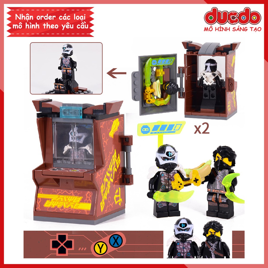 JM2012 Lắp ghép Ninjago Arcade Pod các nhân vật Jay Zane Kai Nya - Đồ chơi Xếp hình Mô hình Ninja GM85025 71714 71715