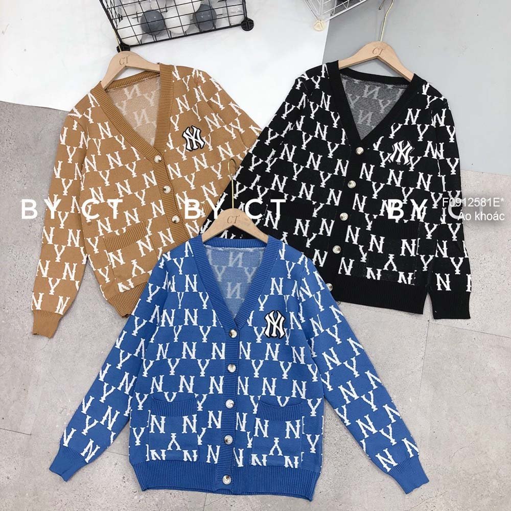 Áo khoác len họa tiết gài nút tay dài hàng QC!