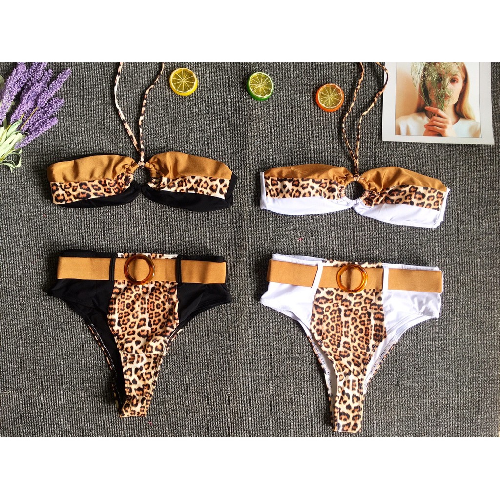 Bikini da beo phối khoen cá tính( kèm hình thật)