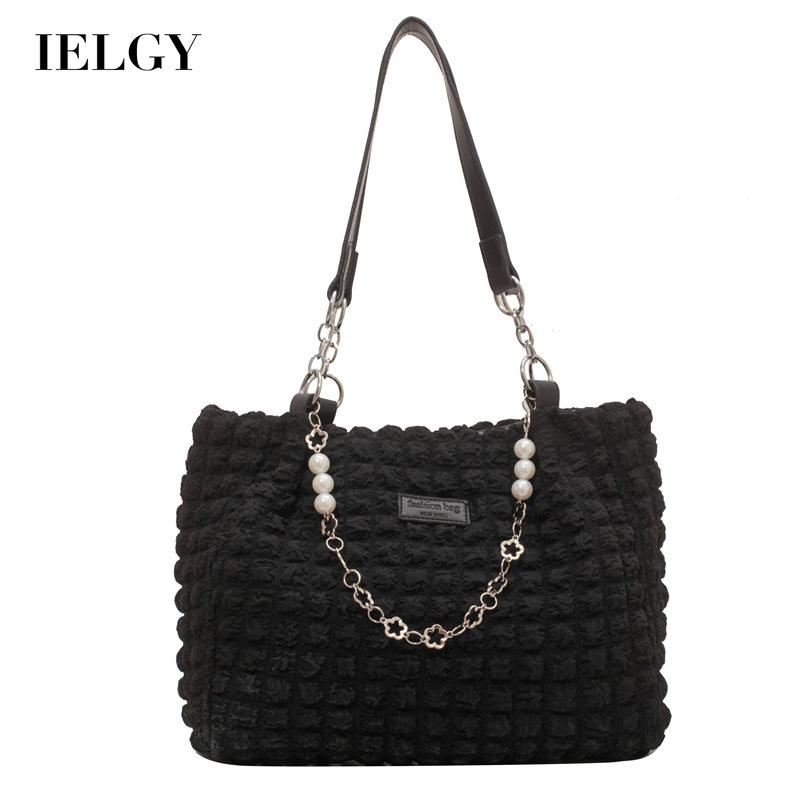 Túi tote đeo vai IELGY xếp ly bong bóng phổ biến tùy chọn màu sắc dành cho nữ