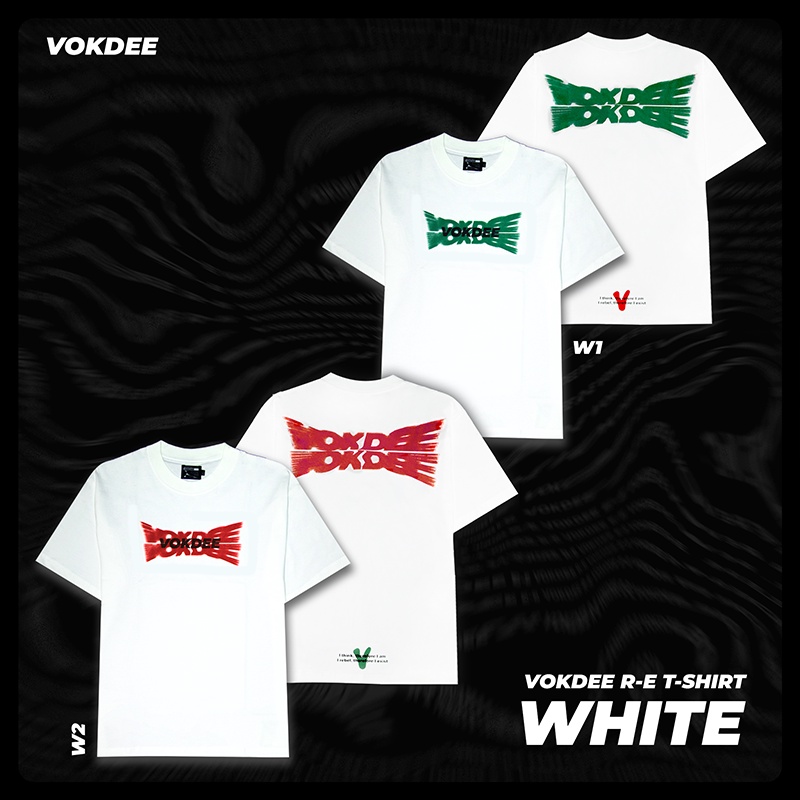 ÁO THUN VOKDEE R-E | ÁO TRẮNG 2 PHỐI MÀU, 100% COTTON (Bảng size ở cuối) | BigBuy360 - bigbuy360.vn