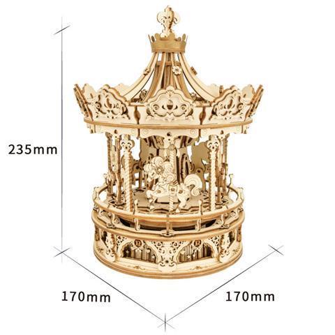 > If State Ruoke hộp âm nhạc cơ khí băng chuyền tự làm lắp ráp mô hình bằng gỗ đồ chơi sinh nhật ngày lễ quà tặng nữ