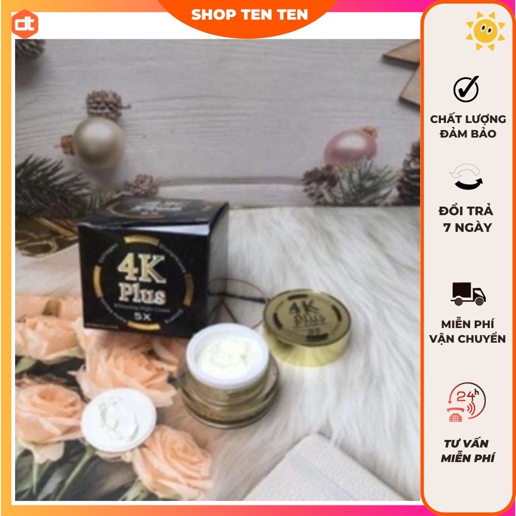Kem Sâm 4K Plus Thái Lan Whitening Nigth Cream 20g Dưỡng Da trắng sáng mịn màng