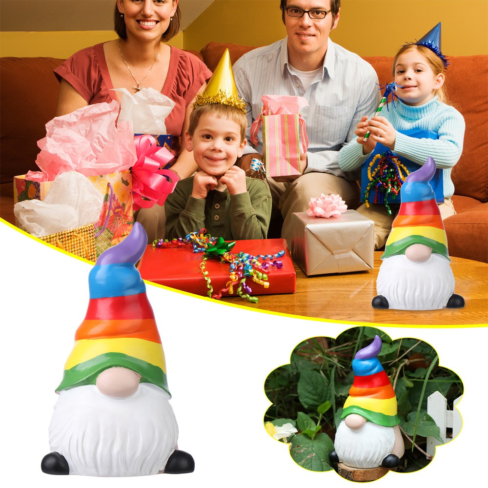 MIOSHOP Yard Faceless Gnome Statue Funny Magic Elves Garde Goblin Figurines Ornaments Lawn Resin decoration Outdoor Dwarf