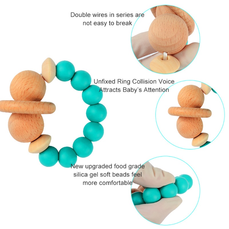 Vòng Chuỗi Hạt Silicone 12 Màu Dành Cho Bé Mọc Răng