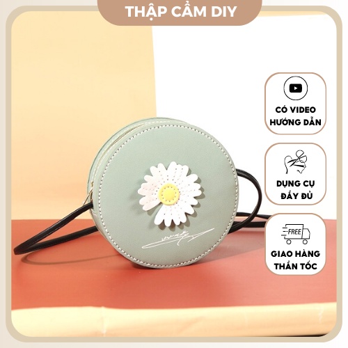 Túi Handmade, Túi Tự Đan Handmade Hoa Cúc