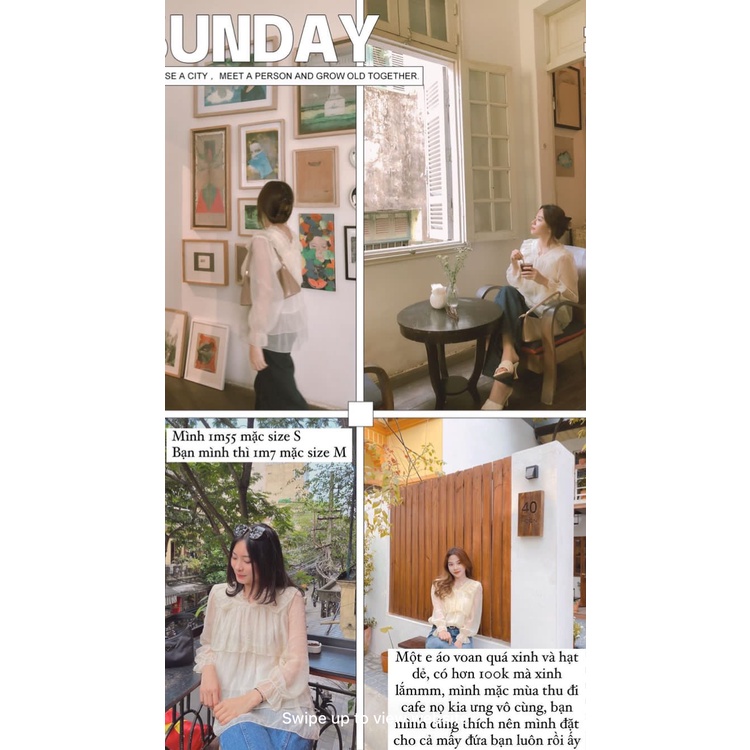 Áo nữ phong cách tiểu thư giống nhimsoc