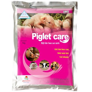 PIGLET CARE Bột lăn heo - Giữ ấm heo con - Hút ẩm - Sát trùng - Gói 1kg, Vemedim