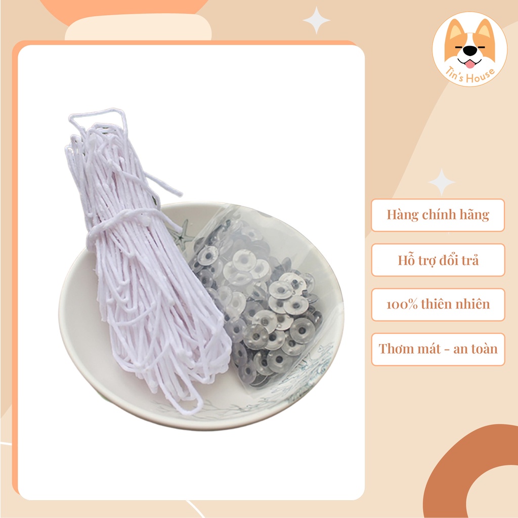 Bấc nến và đế sắt handmade làm nến thơm - Tim nến bé - Tin’s House