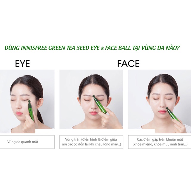 Lăn Dưỡng Mắt Innisfree Green Tea Seed Eye & Face Ball