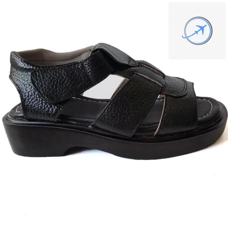 Dép Nam Quai Hậu Da Bò, Giày SanDal Nam Đế Cao Da Bò Thật Cao Cấp HKT Shop SD149