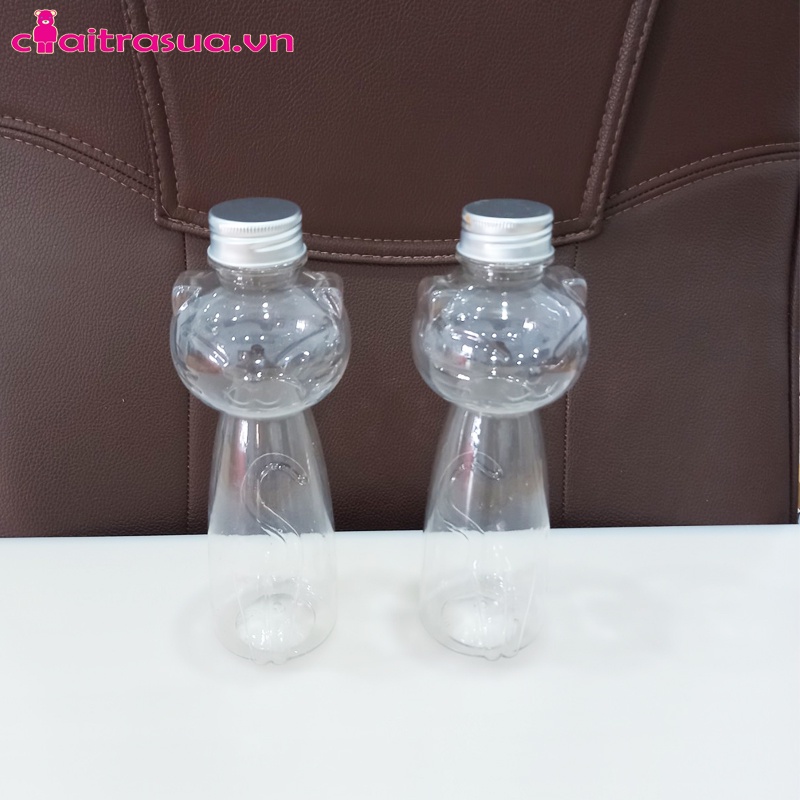 Giá Sỉ: Thùng 50 Chai Nhựa PET Nhân Vật Cao Cấp Mẫu Hình Con Mèo 500 ML