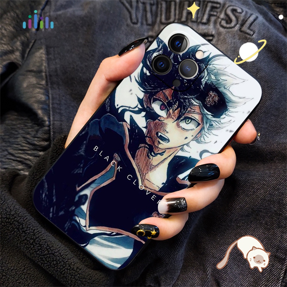 Ốp điện thoại silicon mềm mã SU98 in hình Black Clover cho iPhone 7 8 7+ 8+ 6+ 6S+ XR XS Max 5 5s