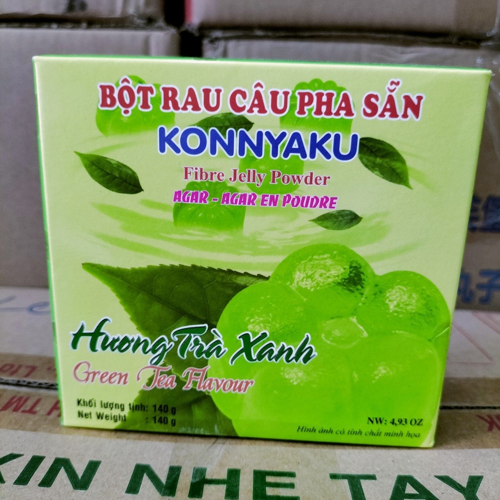 [Hàng Cao Cấp Loại 1]Bột Thạch Rau Câu Pha Sẵn KONNYAKU Hộp 140g Đủ Vị Trái Cây
