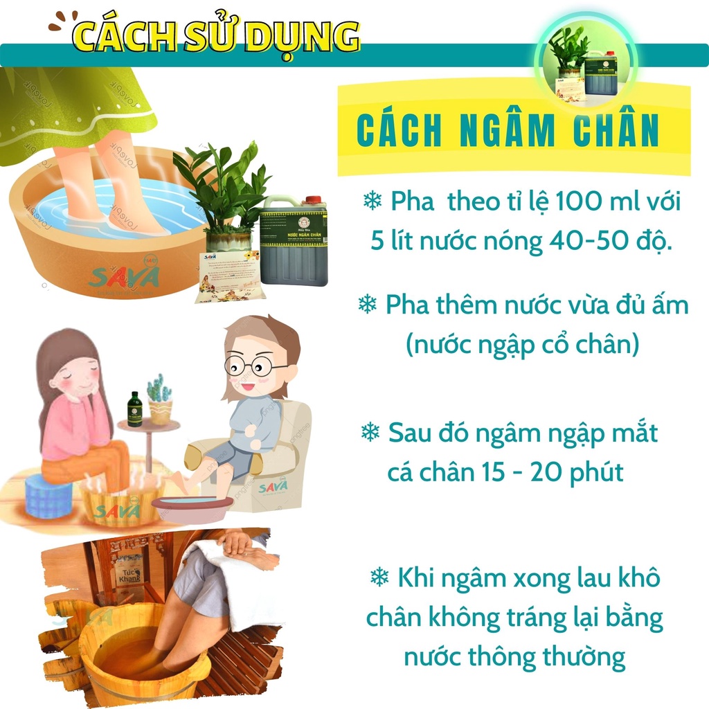 Nước ngâm chân Dao Đỏ Sapa  giảm đau nhau nhức mỏi chân tiện dụng đi du lịch