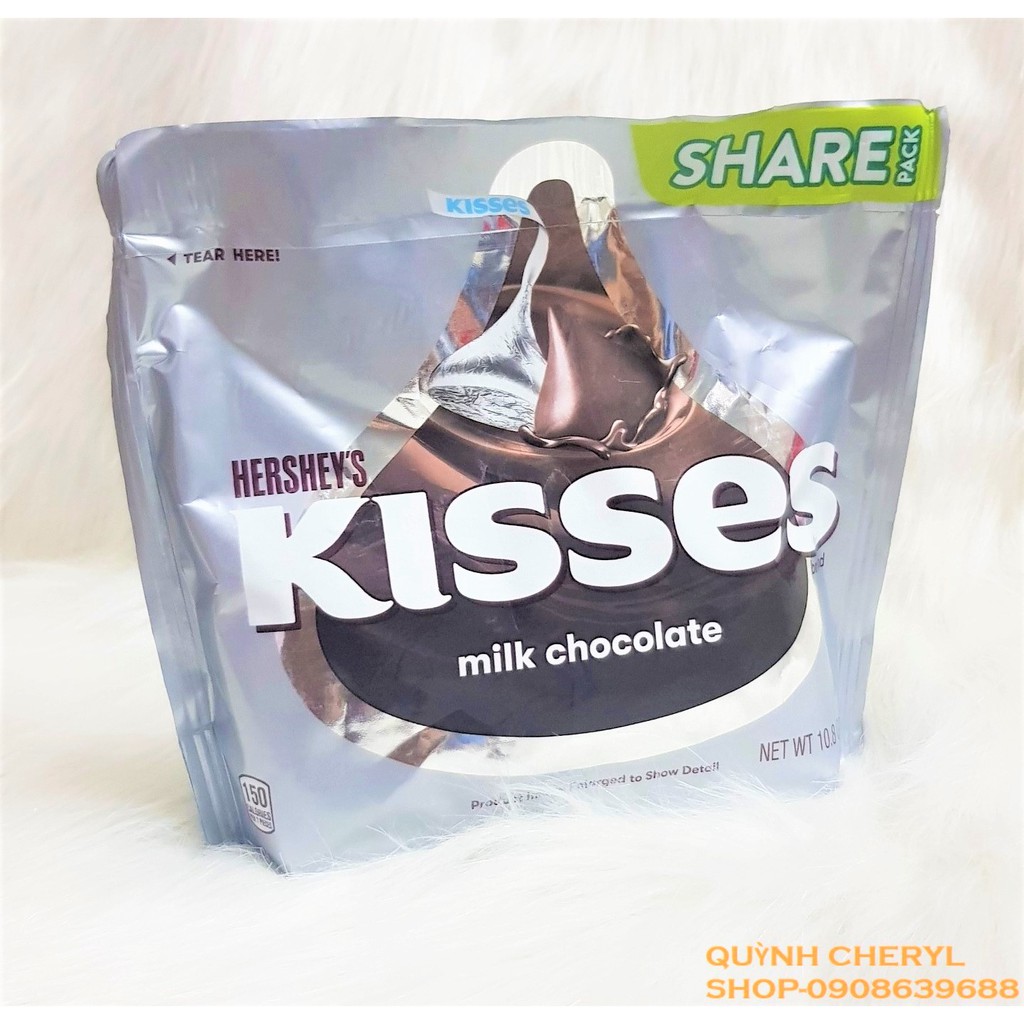 Kẹo Chocolate Hershey's Kisses nhiều hương vị (hạnh nhân, kem sữa, ...(date 2022))