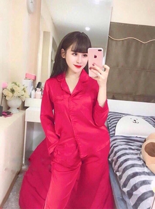 Bộ lụa satin mặc nhà