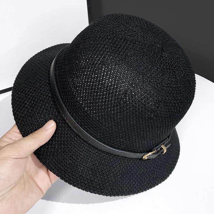 Mũ Nữ Form Mềm Chống Nắng Phối Dây Da Phương Tây Xinh Xắn L2141