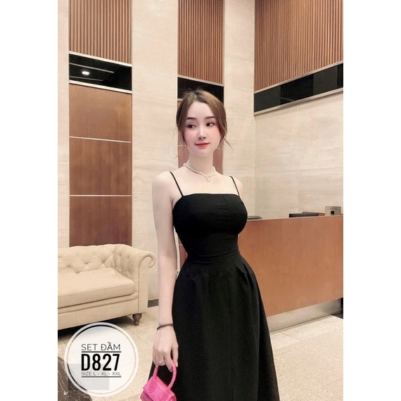Bigsize Set đầm kèm áo viền D827
