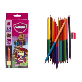 Bút chì màu THÁI LAN 24 màu 2 đầu Master Art