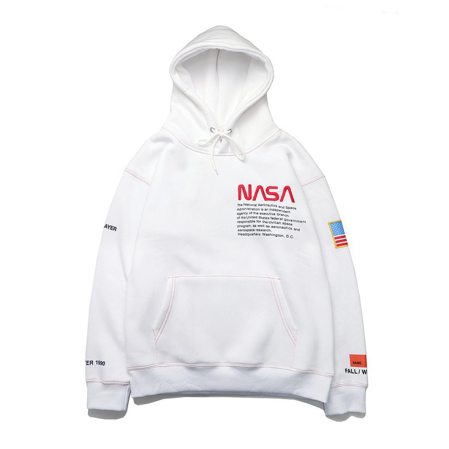 Áo Khoác Nỉ Nam Nữ Nasa Graphic Hoodie full tag