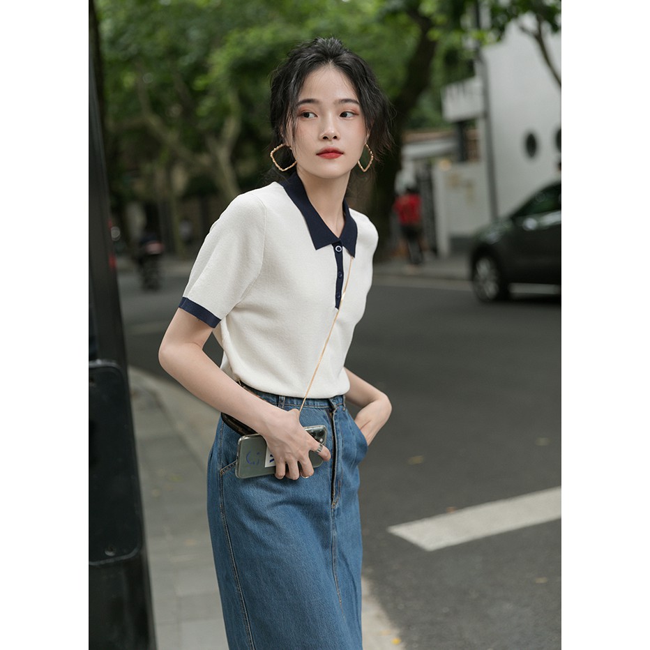 Áo Polo Ngắn Tay Dáng Rộng Thời Trang Hàn Quốc Dễ Phối Đồ | BigBuy360 - bigbuy360.vn