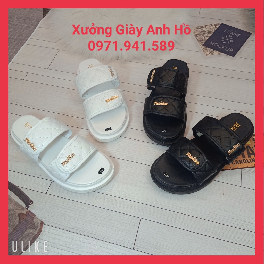 Dép Nữ Quai Ngang Dép Sandal 2 Quai Cực Đẹp Đế PU Siêu Nhẹ Da Mềm Êm Chân (Kèm Ảnh Video Thật)