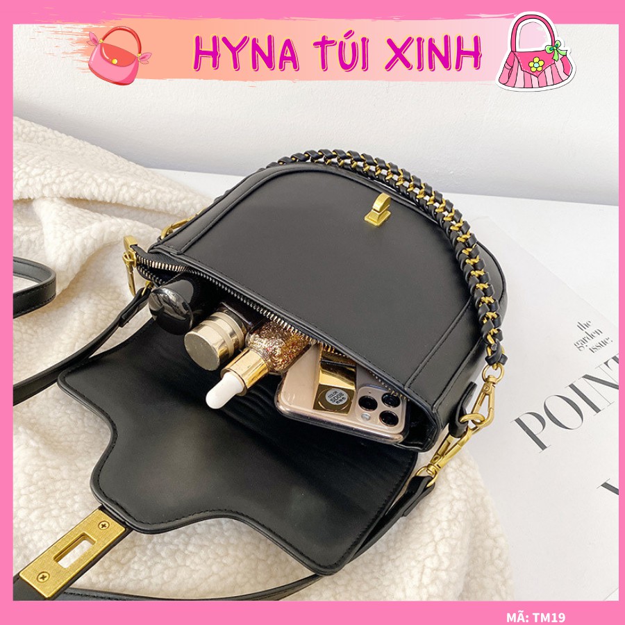 Túi xách nữ đeo chéo Hot trend 2021 mẫu yên ngựa đẹp đi chơi, dự tiệc Hyna TM19