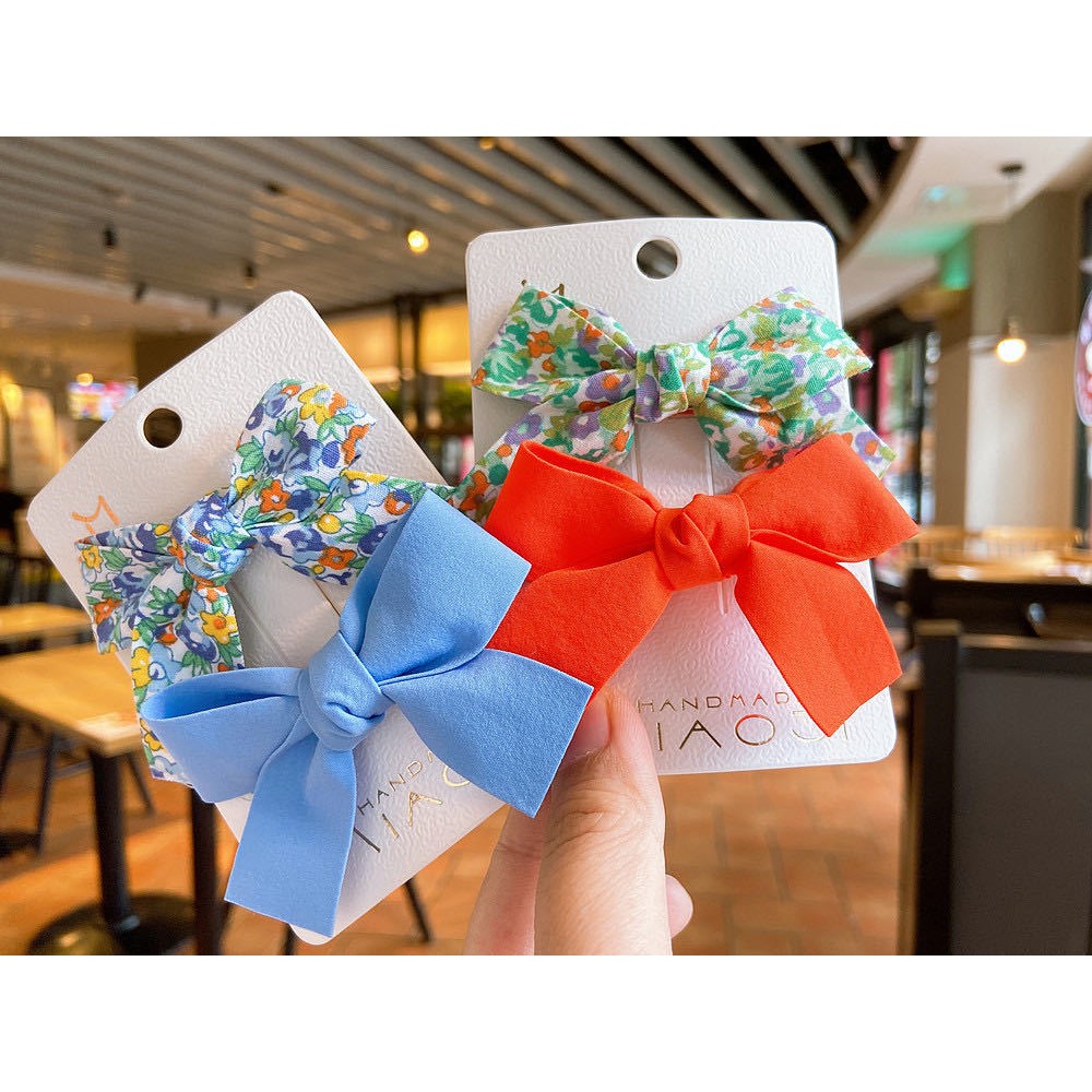 Set 2 Kẹp Tóc Nơ Hàn Quốc Cute, Hàng Loại 1 - BEYOU