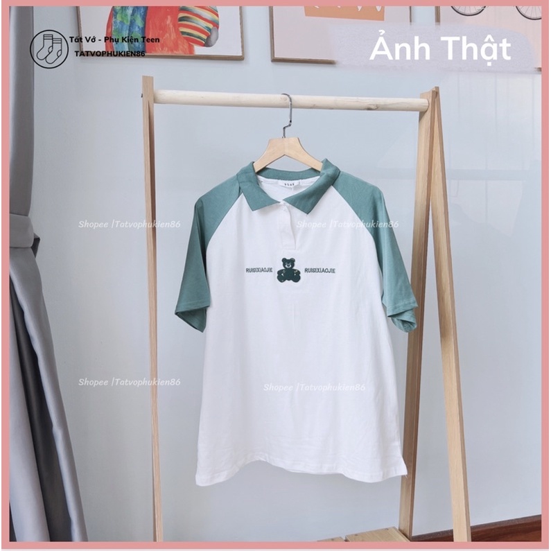 Áo polo nữ SALE Áo thun polo nữ -Hàn quốc freesize dưới 60kg vừa thoải mái unisex hàng thêu -Áo nữ bigsize