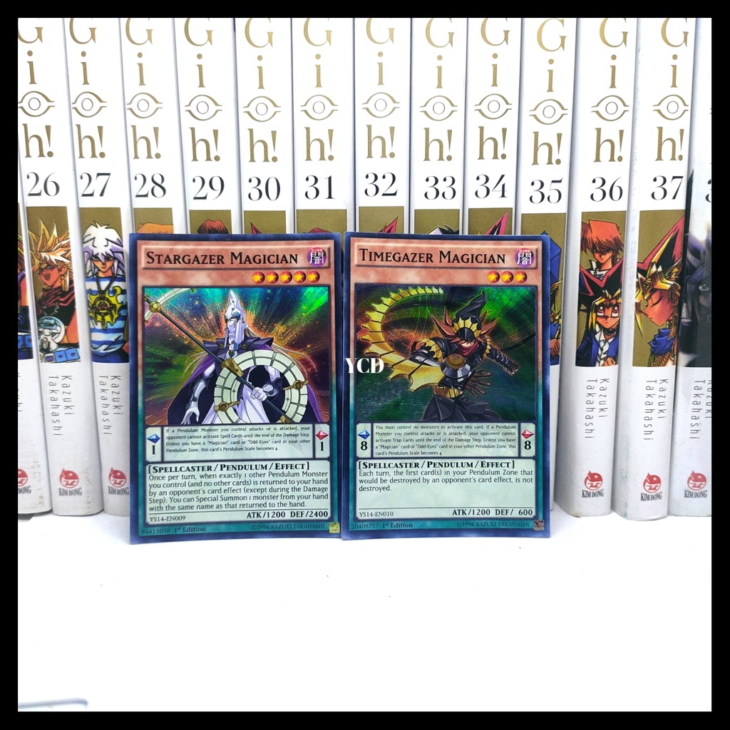 Thẻ bài Yugioh chính hãng Stargazer Magician và Timegazer Magician – Super Rare